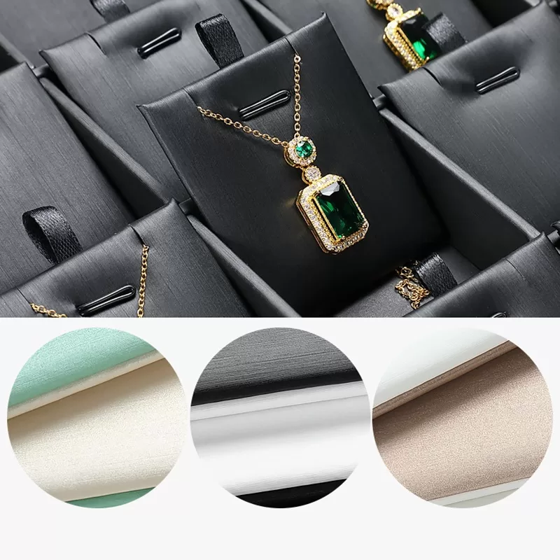 Black PU Leather Jewelry Tray with Fabric Insert,Black Faux Leather Ring Display Tray with Slots,Multi-compartment Black PU Leather Jewelry Tray,Bulk Black PU Leather Ring Display Trays for Jewelers