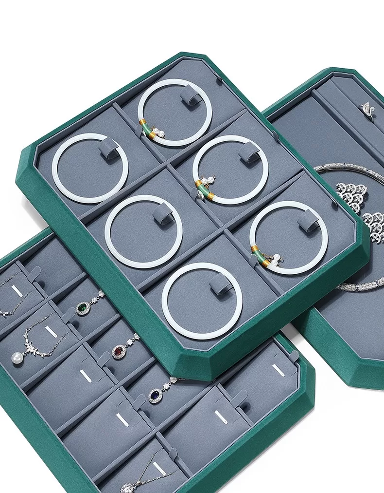 PU Leather Earring and Necklace Display Tray,PU Leather Display Tray for Trade Shows,Customizable PU Leather Jewelry Tray Wholesale,OEM Faux Leather Jewelry Display Tray Supplier