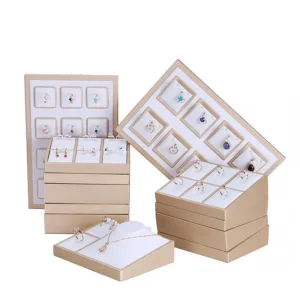 Champagne Gold and White Jewelry Display Trays Wholesale | Elegant Bridal Series