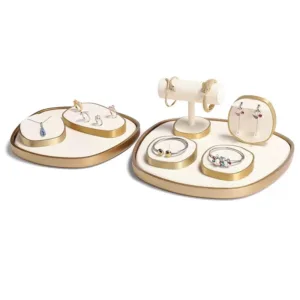 Gold Metal Border Microfiber Jewelry Display Trays Wholesale | DP-15 Series